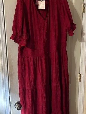 BloomChic Scarlet Tiered Maxi Dress